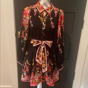 Fate Floral Cottage Core Dress With Embroidery Size S